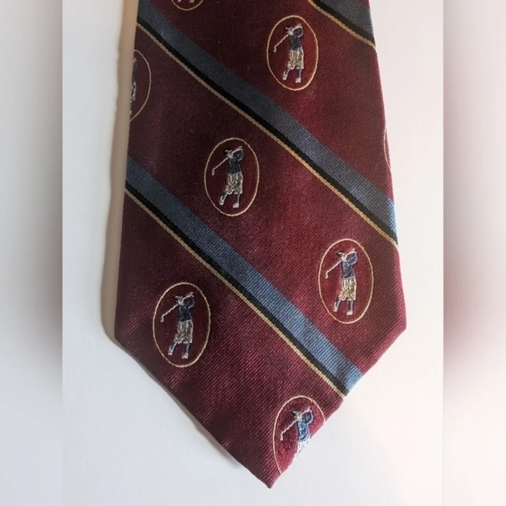Men's Bobby Jones 100% Italian Silk Novelty‎ Golf Necktie